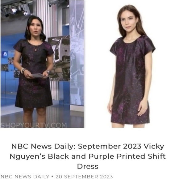 Club Monaco Black Ophelia Galaxy Space Print Silk Shift Dress Size 00 - Picture 4 of 16